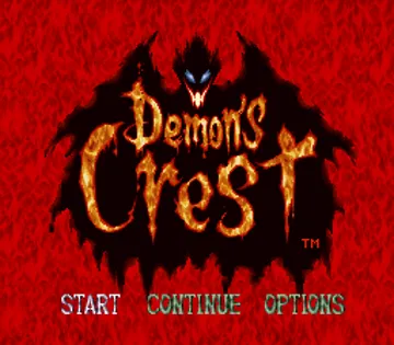 Demon's Crest (Europe) screen shot title